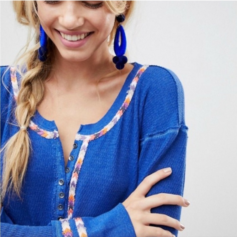 FREE PEOPLE Rainbow Thermal Top
